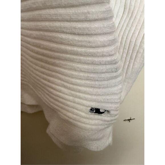 Vineyard Vines Batwing Sweater Ribbed Soft Oversized White XL Nautical Preppy Mi - Picture 3 of 4